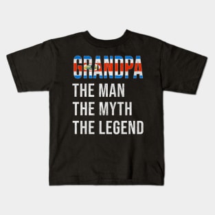 Grand Father Costa Rican Grandpa The Man The Myth The Legend - Gift for Costa Rican Dad With Roots From  Costa Rica Kids T-Shirt